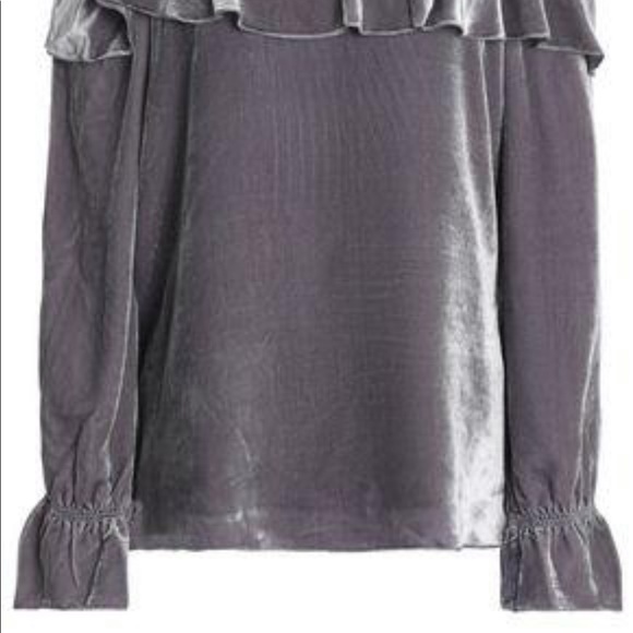 Joie Alyse velvet cold shoulder top - Picture 5 of 7